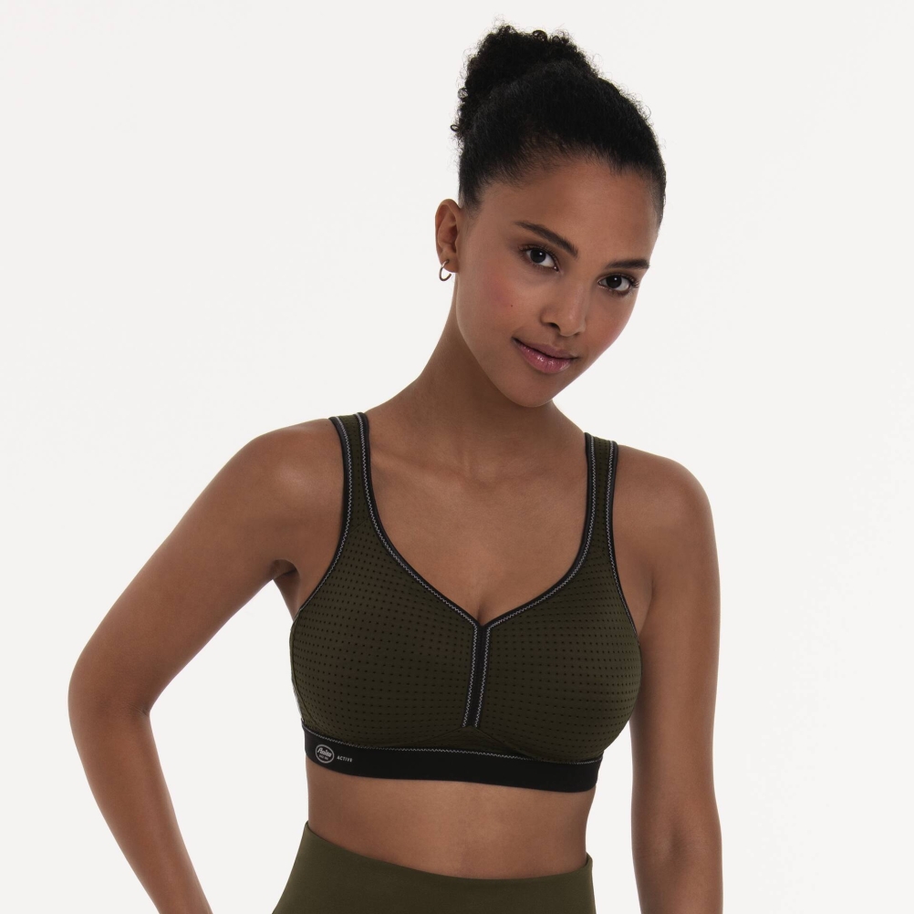 Sport BH olive/schwarz 