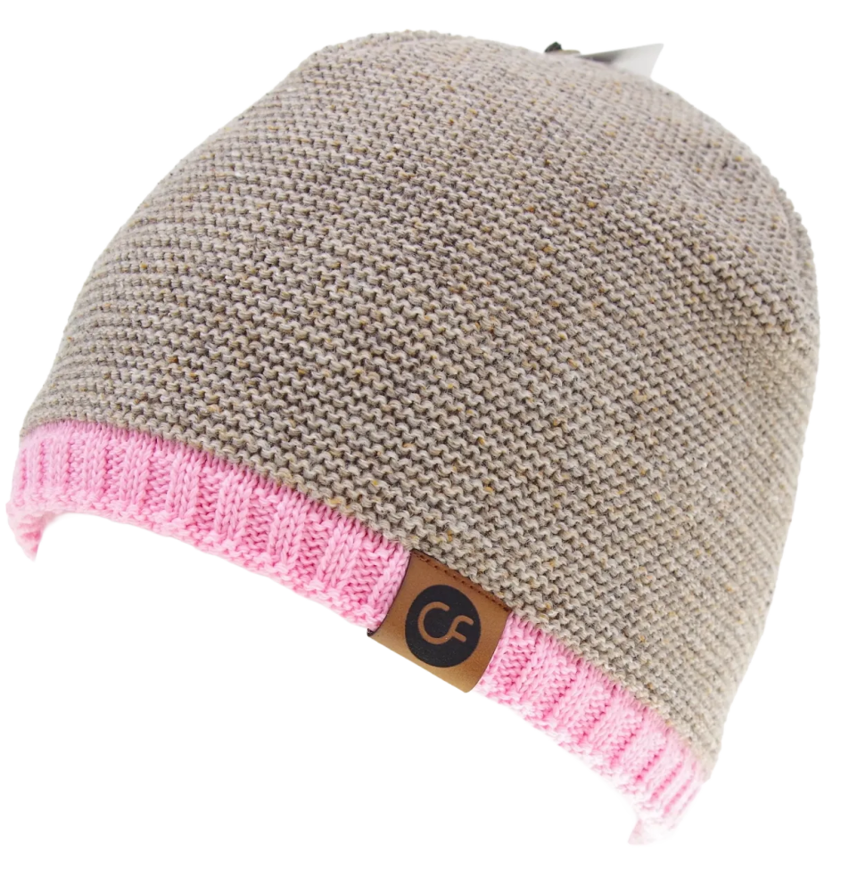 Mütze Rauschenberg hellbraun rosa 