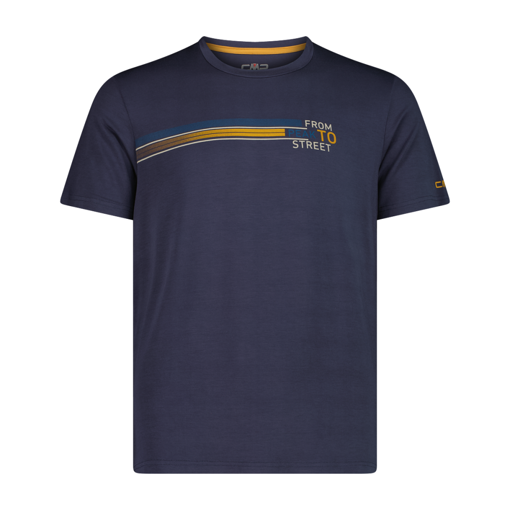 T-Shirt aus Bambus-Jersey blau 