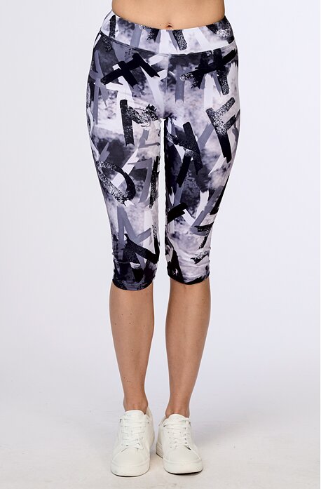Damen Fitness 3/4 Hose rosa meliert 