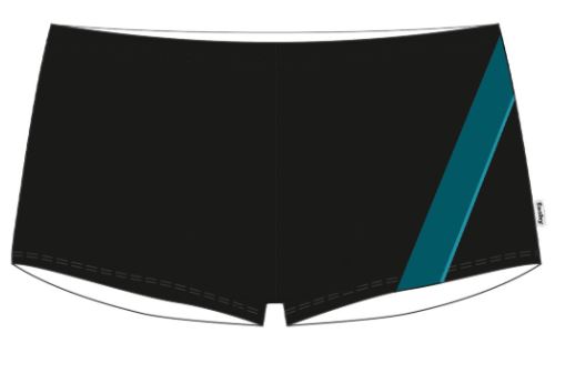 Badehose Boxer schwarz/petrol 
