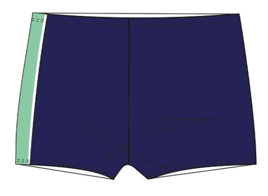 Badehose Kinder Boxer marine/türkis 