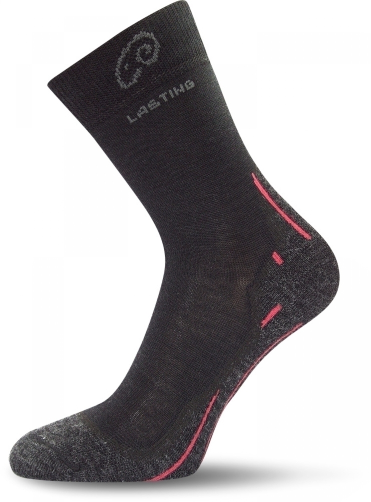 WHI 900 Trekkingsocke Schwarz-rot 