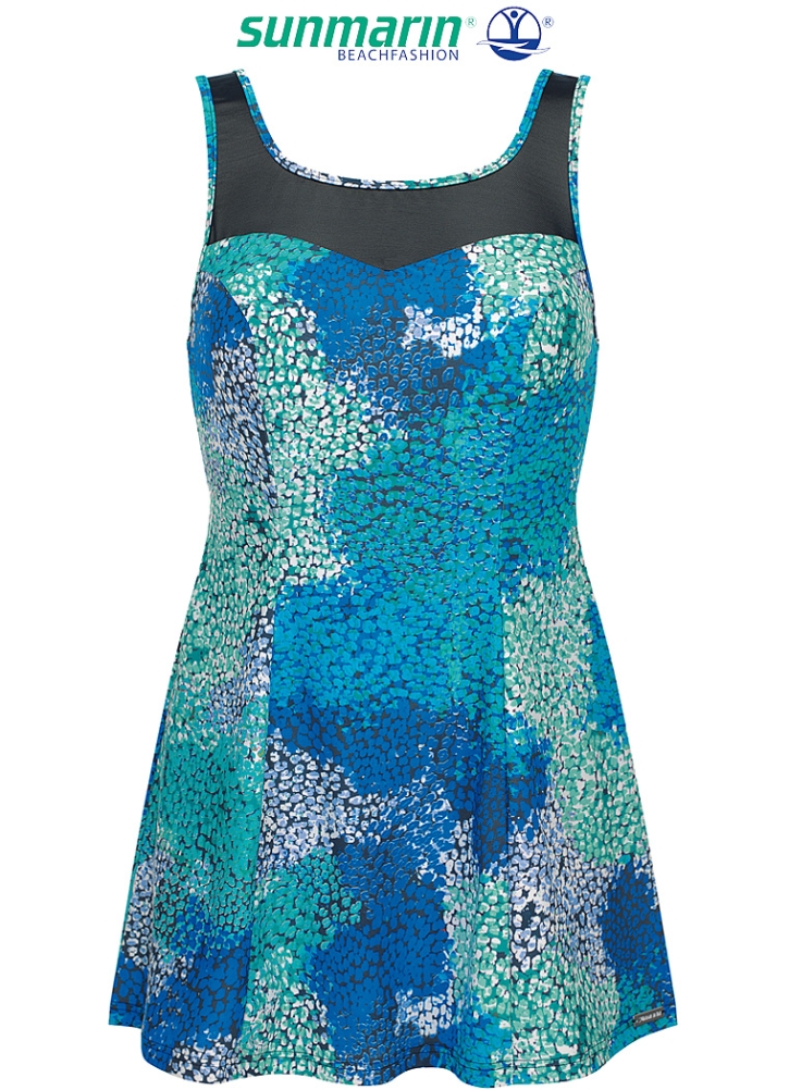 Badekleid blau-grün-türkis 
