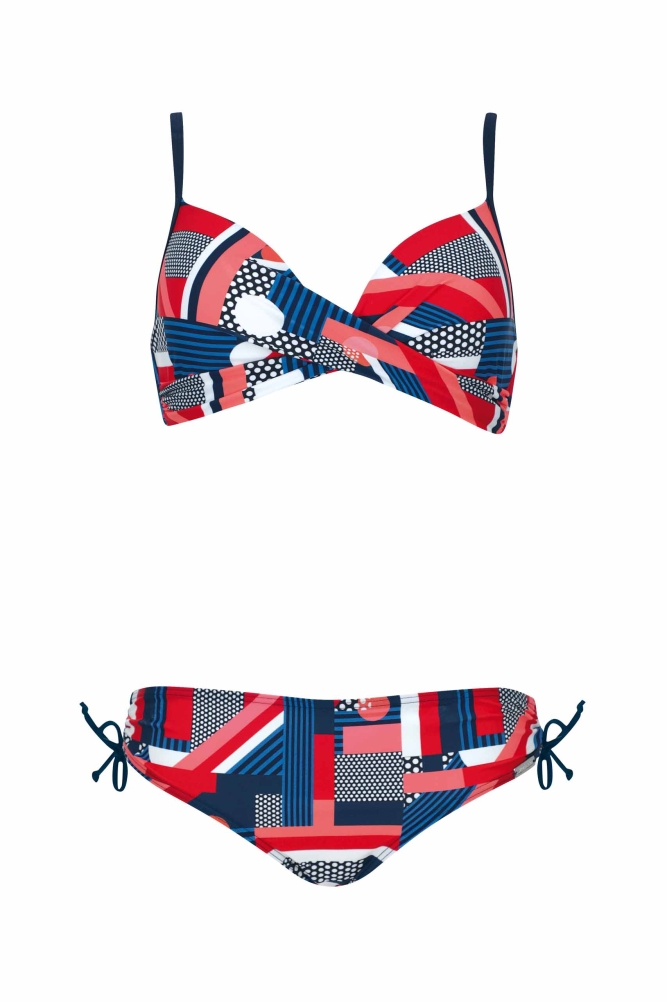 SM Bikini marine rot weiß 