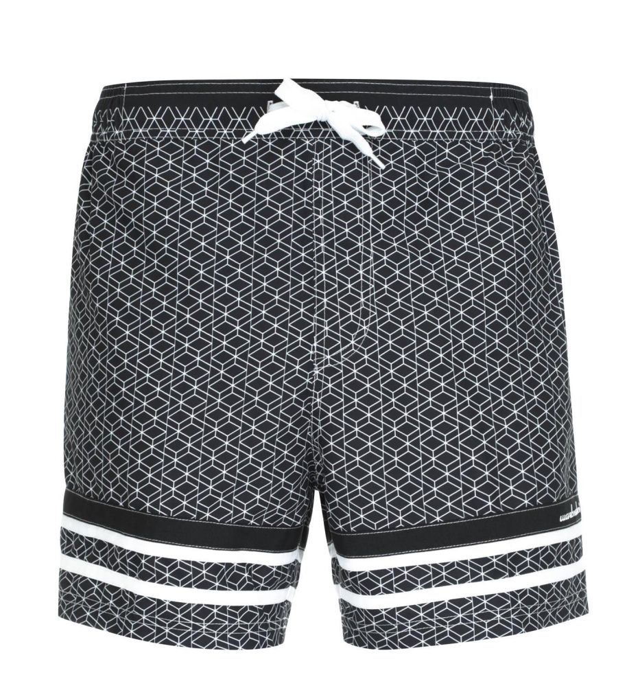 Badeshort schwarz karo 
