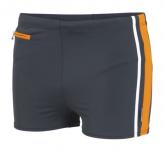 Badehose Boxer RV Tasche grau/orange 