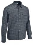 Schwandorf XT langarm Flanell dark grey 