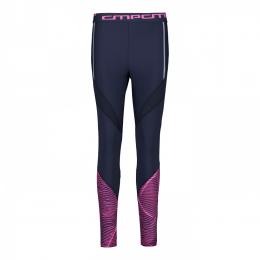 Woman long tight blue/pink 