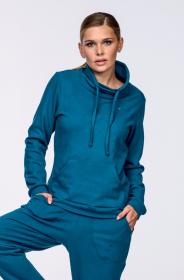 Kapuzensweat Fleece petrol 