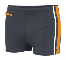 Badehose Boxer RV Tasche grau/orange 