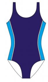Mädchen Badeanzug marine/hellblau 