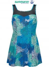 Badekleid blau-grün-türkis 