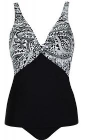 Tankini schwarz/weiß 
