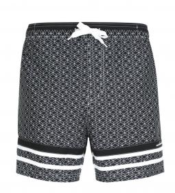 Badeshort schwarz karo 